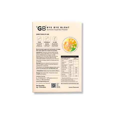 The Good Bug Bye Bye Bloat Supplement Powder - Ease Digestive Discomfort Naturally