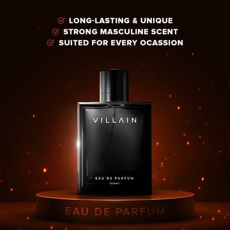 Villain Perfume Eau De Parfum - Premium Long Lasting Fragrance Spray - Woody & Spicy