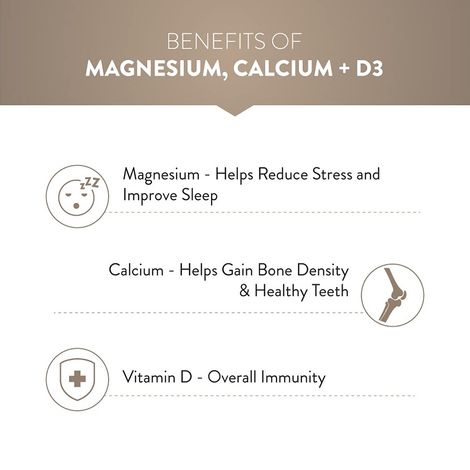 Swisse Magnesium, Calcium+D3 Supports Muscle Function, Energy & Bone Health - 60 Tablets