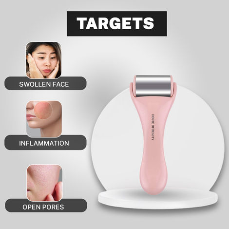 House Of Beauty Hob Steel Ice Roller-Puffy Eyes Redness Pimples Digital Eyes Stress Reduction