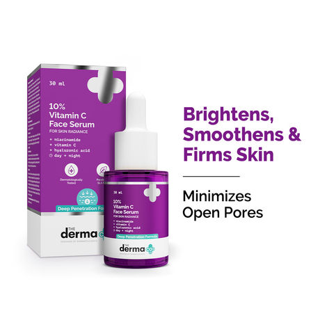 The Derma Co 10% Vitamin C Face Serum Reduces Pigmentation & Glowing Skin For All Skin Types