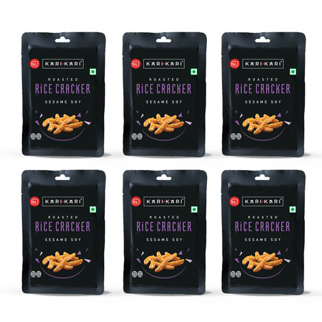 Kari Kari Sesame Soy- Pack Of 6 (108g) & Coca-Cola Soft Drink (750ml) Combo