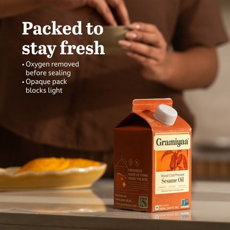 Gramiyaa Sesame - Gingelly (Til) Wood Cold Pressed Oil