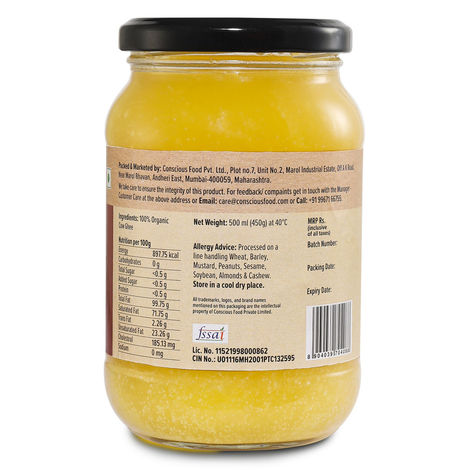 Conscious Food Organic Cow Ghee