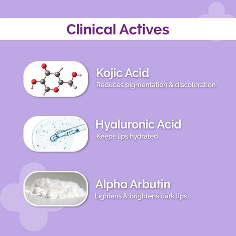 The Derma Co 1% Kojic Acid SPF 30 Lip Balm with Hyaluronic Acid & Alpha Arbutin- for Lip Lightening