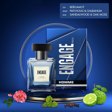 Engage Homme Eau De Parfum for Men | Woody & Fresh | Luxury & Skin Friendly
