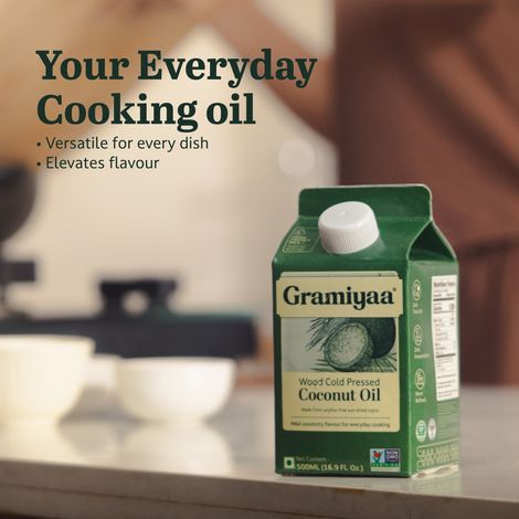 Gramiyaa Coconut Wood Cold Pressed Oil (Nariyal Oil)