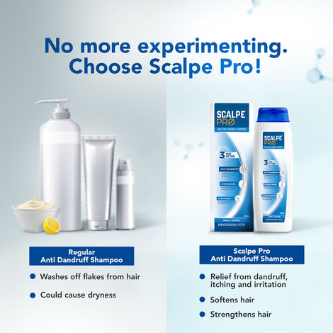 Scalpe Pro AntiDandruff Shampoo Removes Dandruff Strong Hair For Women & Men