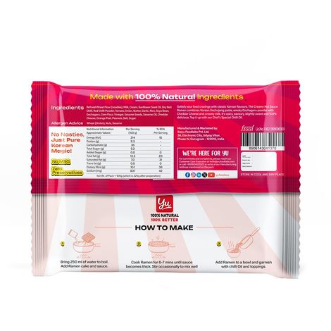 Yu Creamy Hot Sauce - Korean Ramen Noodles