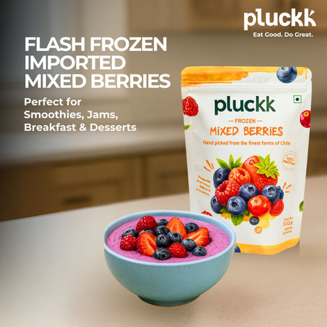 Pluckk Fresh Frozen Imported Mixed Berries Natural | Non-GMO | Rich in Antioxidants and Vitamin C