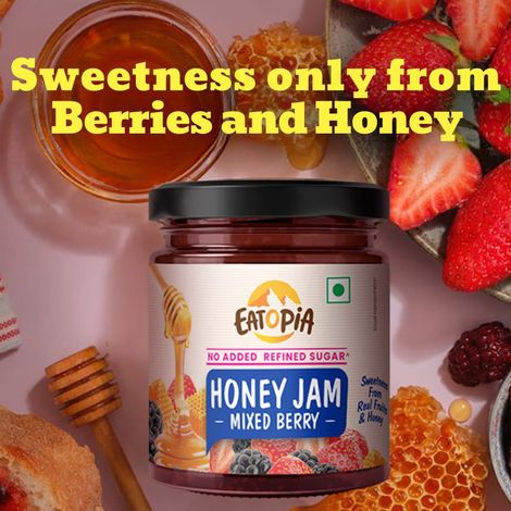 Eatopia Mixedberry Honey Jam Spread| No Added Sugar