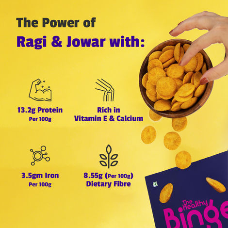 The Healthy Binge Ragi Baked Chips Chatpata Chaat- High Protein & Fibre