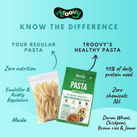 Troovy Healthy High Protein Penne Pasta (No Maida)