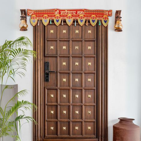 Chandar Velvet Toran Sri Ganesh 3ft No 3 - Assorted Design