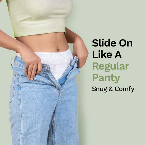 Pee Safe Disposable Leak-Proof Period Panty|Seamless & Comfortable for Day & Night Protection (M-L) Combo