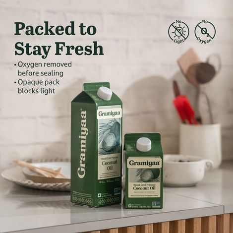 Gramiyaa Coconut Wood Cold Pressed Oil (Nariyal Oil)