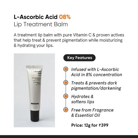 Minimalist 8% L-Ascorbic Acid Lip Treatment Balm