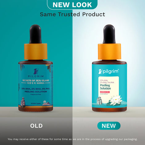 Pilgrim Peeling Solution for Face with 25% AHA + 2% BHA for glowing skin ,Men & Women