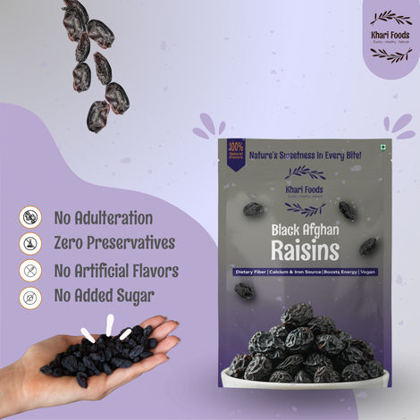 Khari Foods Black Raisins Dried