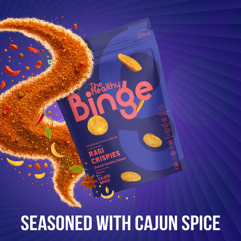 The Healthy Binge Ragi Baked Chips Cajun Spice -High Protein & Fibre