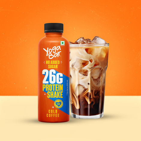 Yoga Bar 26g Protein Shake Cold Coffee |Protein Milkshake with No Added Sugar