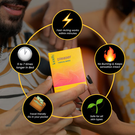 Kindly Health Pleaser Long-Last Wipes for Men Pack of 10