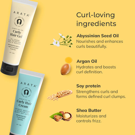 Arata Curl Cream & Gel Styling Mini Combo