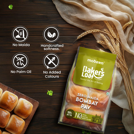 Baker's Loaf Zero Maida No Palm Oil Bombay Pav by Modern