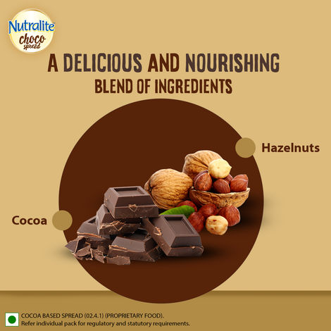 Nutralite Choco Spread Enriched With Milk Calcium Premium Chocolate and Real Hazelnuts - 275 g