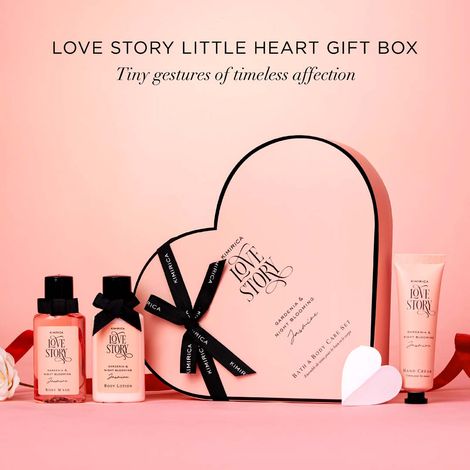 Kimirica Love Story Little Heart Gift set | Luxury Self-Care Box with Bath & Body Essentials