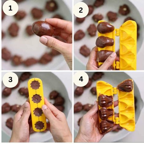 Ganpati Modak Mould | 4 Cavity Plastic Sancha for Prasad & Homemade Chocolates | Ecraftindia