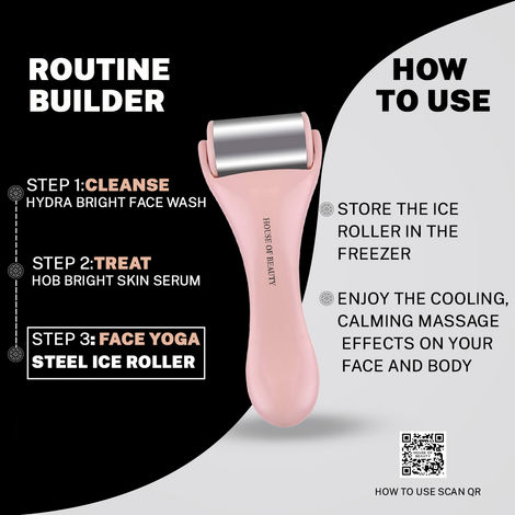 House Of Beauty Hob Steel Ice Roller-Puffy Eyes Redness Pimples Digital Eyes Stress Reduction