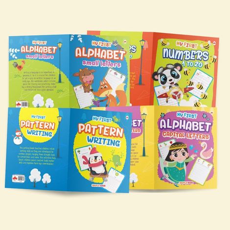 Writing Practice Books for Kids (Set of 4 Books) - Learn and Practice