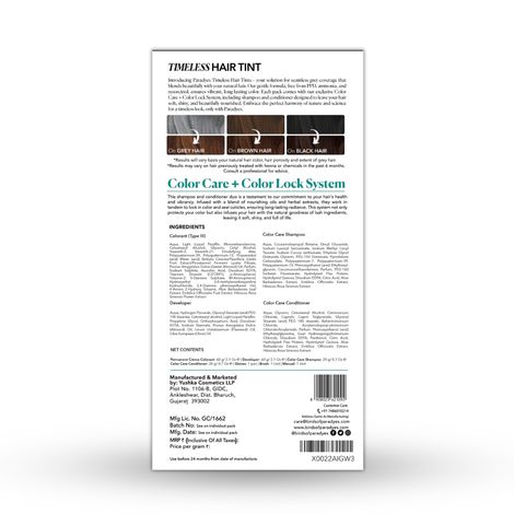 Paradyes Dark Brown Timeless Hair Tint, Permanent Creme Hair Colour - 3.0 Dark Brown