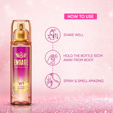 Engage W1 Perfume Spray For Women- Fruity And Floral Skin Friendly