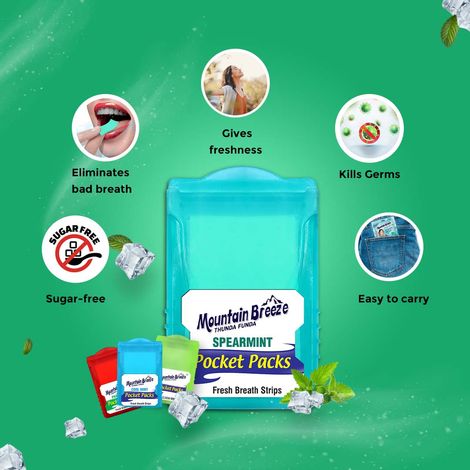 MOUNTAIN BREEZE Sugar Free Strip | Spearmint