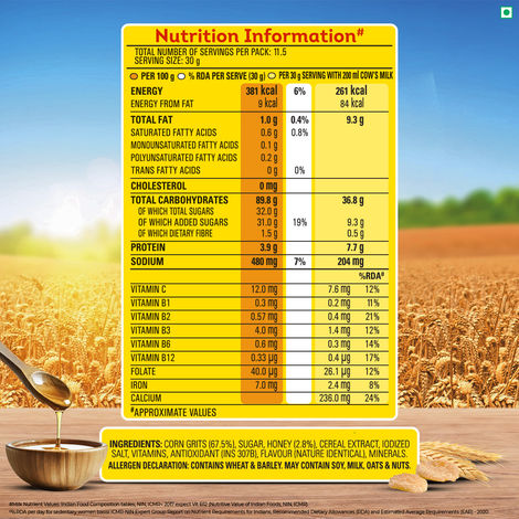 Kelloggs Corn Flakes With Real Honey
