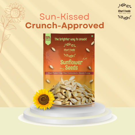 Khari Foods Premium Sunflower Seeds | Fibre Rich | Seeds for Eating
