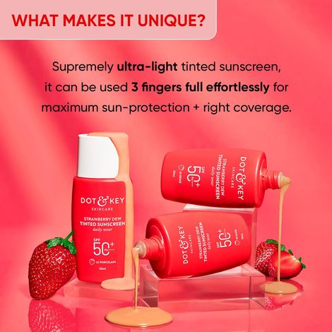 Dot & Key Strawberry Dew Tinted Sunscreen SPF 50+ PA++++ - 03 Sand