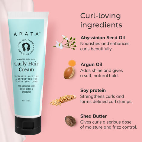 Arata Curl Hair Cream (Anti-Frizz & Moisture Locking)