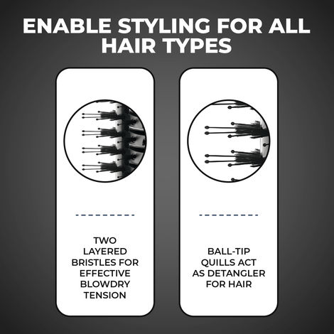 Winston 2 In 1 Hair Styling Blow Brush For Women - 1200 Watts (Black)