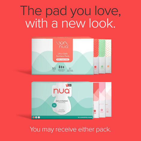 Nua Complete Comfort Pads with Disposal Cover | 12XL+, 20XL, 18L | Assorted pack | 50 pcs