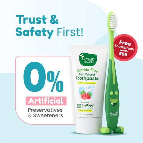 Mother Sparsh Fluoride-Free Kids Toothpaste (With Toothbrush)