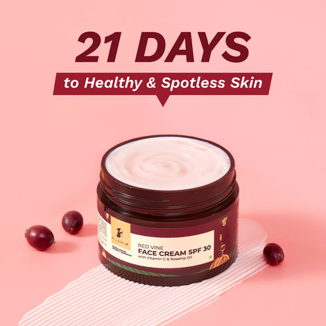 Pilgrim Red Vine Face Cream with SPF 30, Rosehip Oil & Vit C For Anti Ageing, Sun Protection PA+++