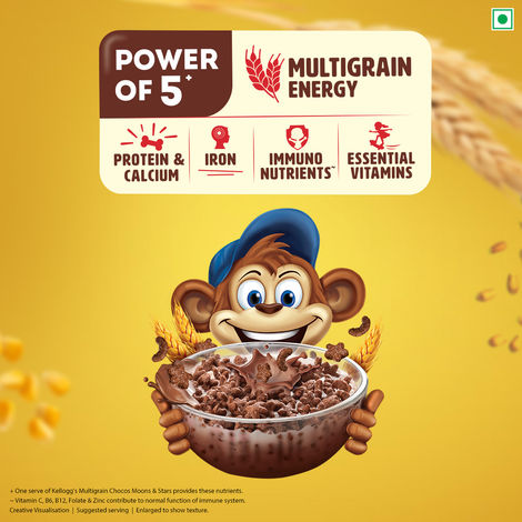 Kellogg's Chocos Crunchy Bites | Source of Calcium & Fibre, High in Protein | Kids Breakfast cereal