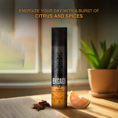 Engage Spirit for Him Deodorant for Men, Fresh & Energetic, Skin Friendly