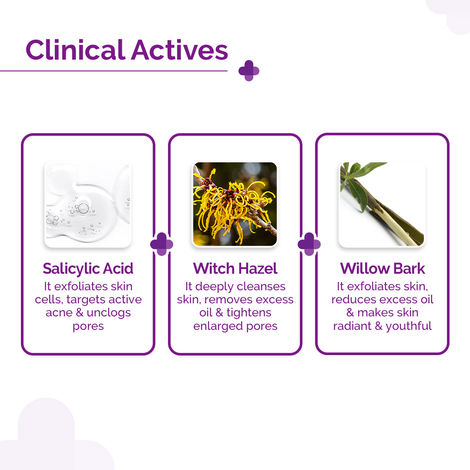 The Derma Co 2% Salicylic Acid Serum With Witch Hazel & Willow Bark For Active Acne Day+Night