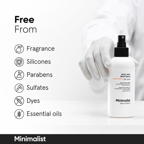 Minimalist Hocl Skin Relief Spray 150Ppm