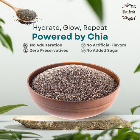 Khari Foods Premium Chia Seeds | Fiber Rich | Omega 3 Fatty Acids