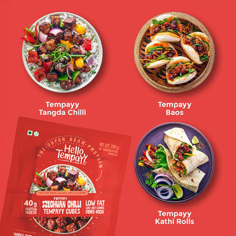 Hello Tempayy 40g Protein Szechuan Tempeh Cubes | Low Fat & High Fibre